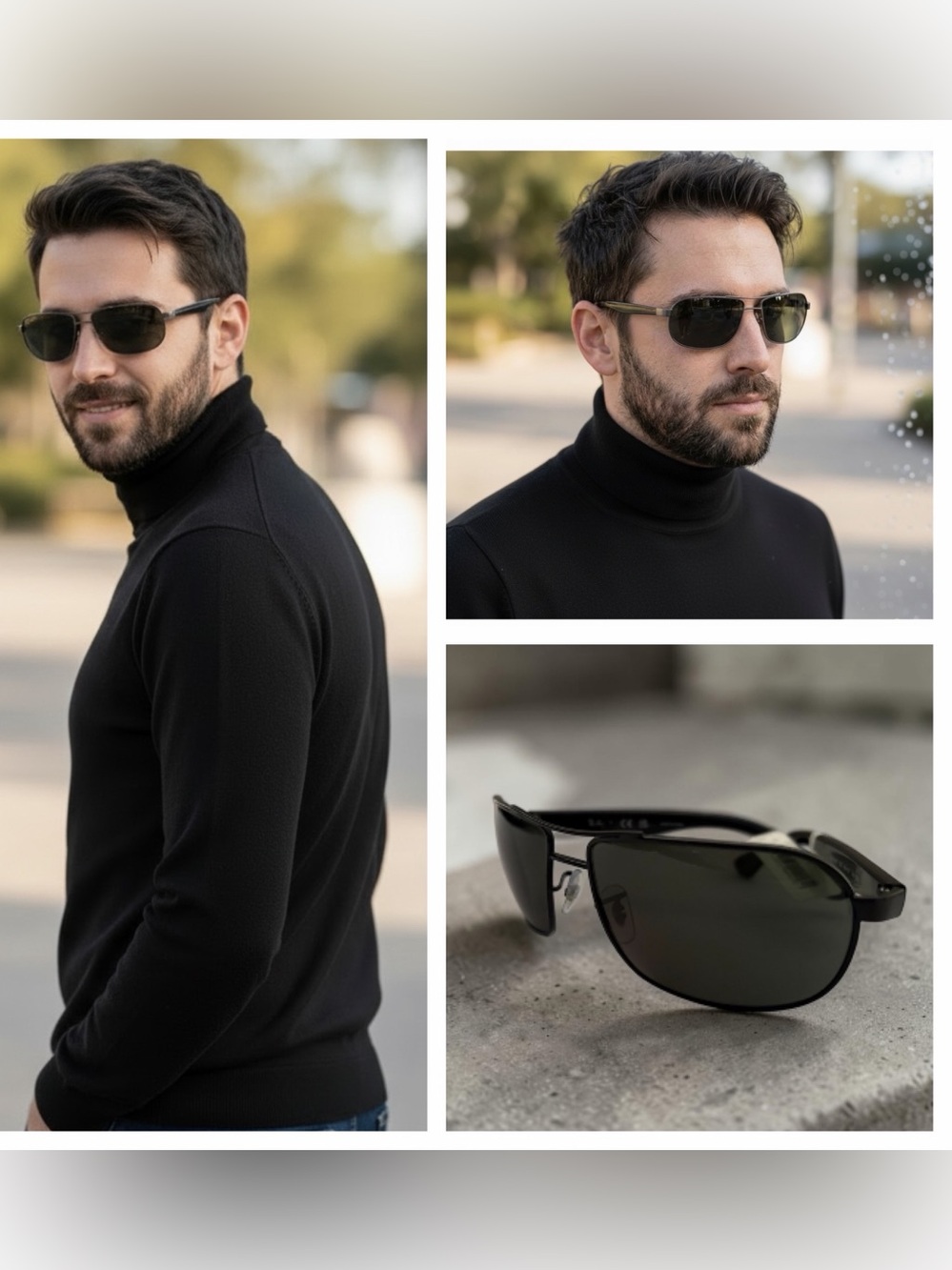 RAY BAN 62MM Full Rim Square Pilot Sunglasses